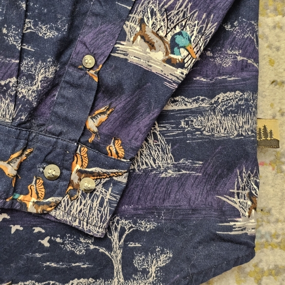 FIELD TESTED OUTDOOR LIFE Mens Large Duck Hunting Button-Up Shirt L/S Scenery - Picture 7 of 11